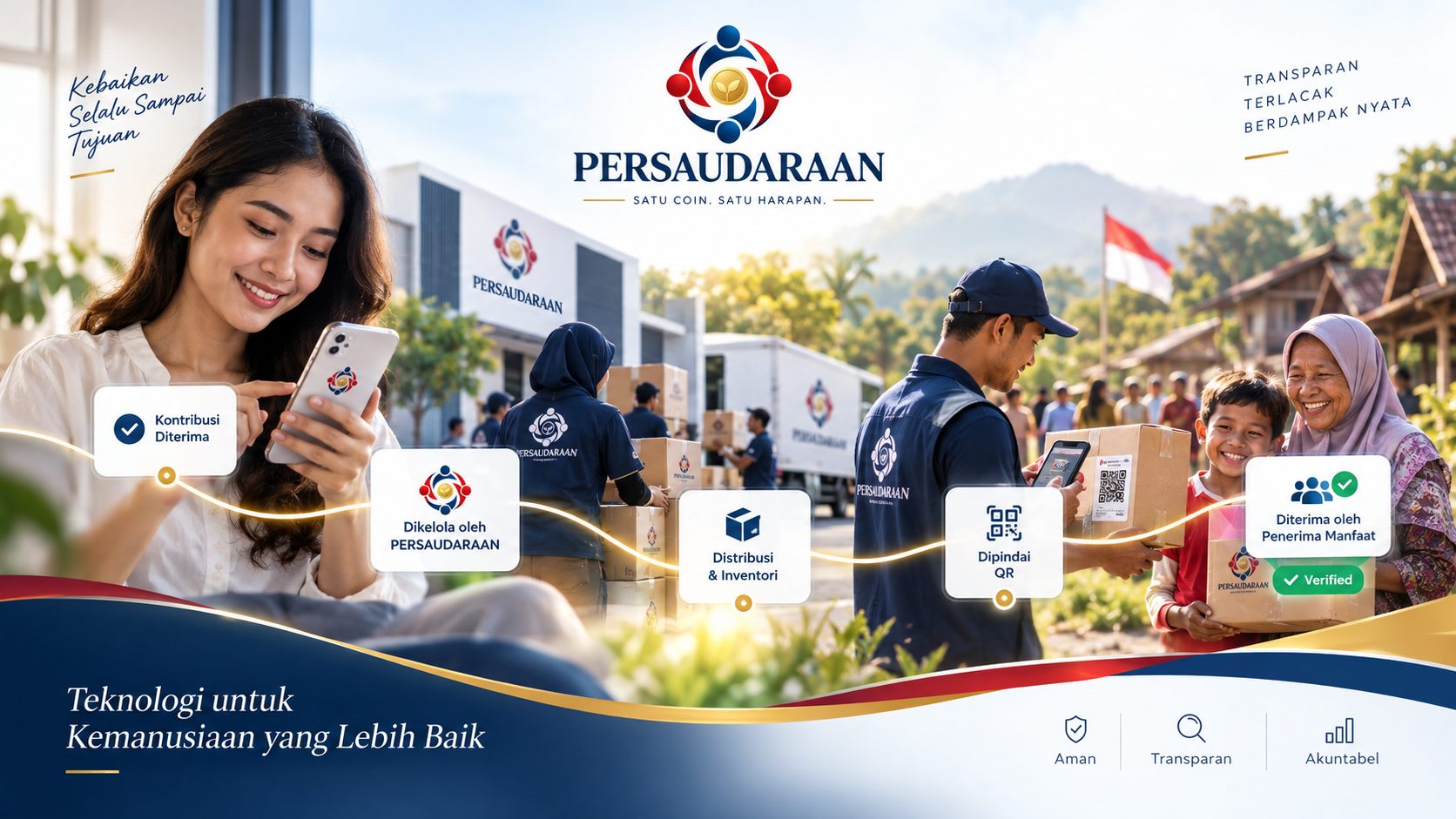 Visual transparansi dari kontribusi hingga penerima manfaat